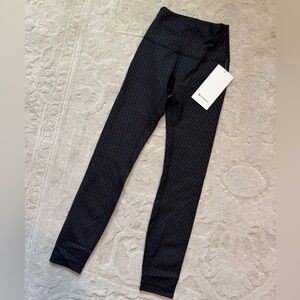 Lululemon wunder train HR tight Black Patterned Leggings 25”